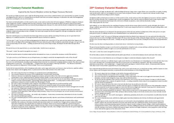 Futurist Manifesto